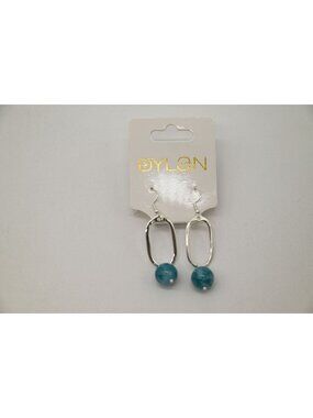 NWT Dylan Jewelry Mila Earrings Blue Sky Silver Tone Dangle Drop Statement